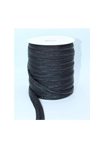 Polyester Siyah Simli Biye Şerit 1,6 mm