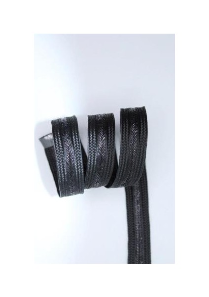 Polyester Siyah Simli Biye Şerit 1,6 mm