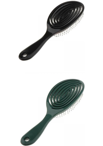 2 Adet Tarak Saç Fırçası W / Kolu Erkekler Salon Kalın Detangling Doğal