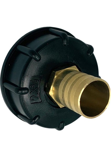 Ibc 1000L Su Tankı Parçaları Bağlayıcı 1/2 "3/4" 1 "pirinç Hortum Adaptörü Siyah