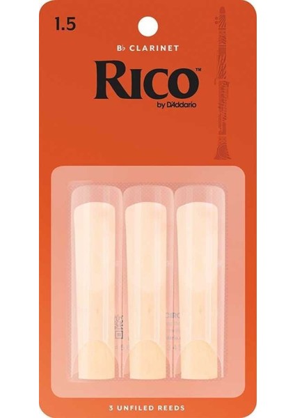 Rico RCA0315 Sib Klarnet Kamışı (3&apos;lü) No:1,5