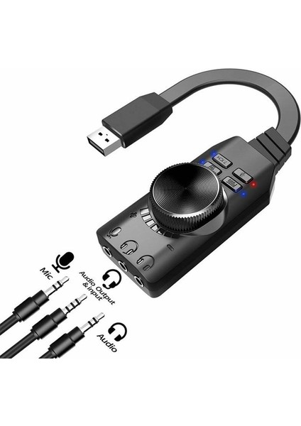 Charmant USB Ses Kartı 7.1 Windows ve Mac Pc Için Kanal USB Ses Adaptörü Masaüstü (Yurt Dışından)