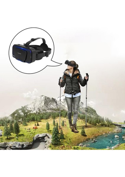 Charmant Kulaklık Sanal Gerçeklik Dev Ekran Geniş Açı G10 Oyun Için 3D Vr Gözlük (Yurt Dışından)
