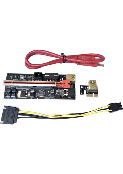 Charmant Genişletici Kablo VER009C 1x Ila 16X6X 6pin Ports Gpu Madencilik Slot Adaptörü Kart Işık ile Kırmızı (Yurt Dışından) fiyatları