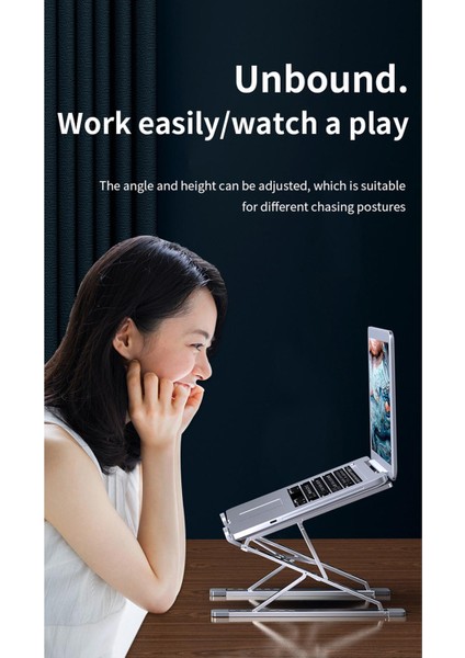 Charmant Bilgisayar Standı Çok Açılı Ayarlanabilir Ergonomik Laptop Braketi Tablet Gümüş Için (Yurt Dışından) indirimleri