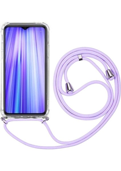 Samsung Galaxy M31 Boyundan Askılı Ipli Şeffaf Darbe Emici Silikon Telefon Kılıfı