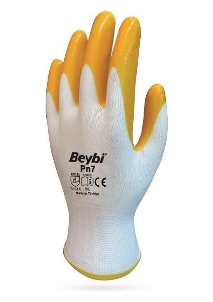 Pn7 Nitril Sarı Iş Eldiveni 9 Beden - 60 Çift fiyatları