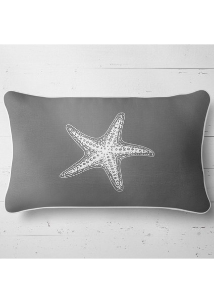 Kırlent Çift Tarafı Baskılı Dekoratif Marin Yastık Kılıfı