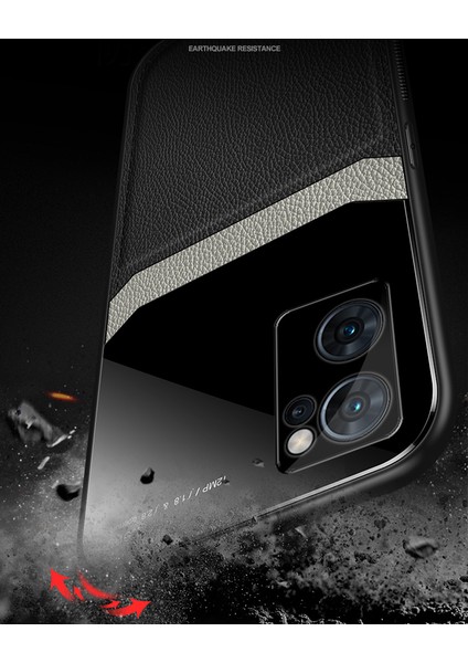 Oppo Reno7 Pro 5g Için Ince Litchi Tpu Bumper Hibrit Cam Korumalı Kılıf Kapaklı - Mavi (Yurt Dışından) modelleri