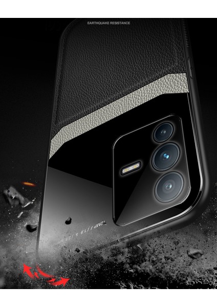 Vıvo S12 Pro Için Ince Litchi Tpu Bumper Hibrit Cam Korumalı Kılıf Kapaklı - Kırmızı (Yurt Dışından) modelleri