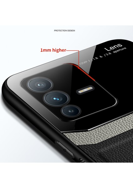 Vıvo S12 Pro Için Ince Litchi Tpu Bumper Hibrit Cam Korumalı Kılıf Kapaklı - Kırmızı (Yurt Dışından) fırsatları