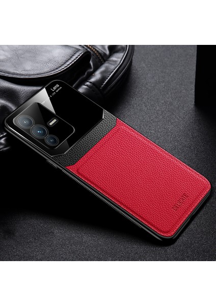 Vıvo S12 Pro Için Ince Litchi Tpu Bumper Hibrit Cam Korumalı Kılıf Kapaklı - Kırmızı (Yurt Dışından) indirimleri