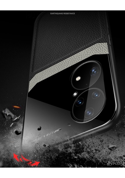 Huawei P50 Için Ince Litchi Tpu Bumper Hibrit Cam Korumalı Kılıf Kapaklı - Mavi (Yurt Dışından) modelleri