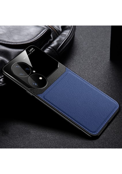Huawei P50 Için Ince Litchi Tpu Bumper Hibrit Cam Korumalı Kılıf Kapaklı - Mavi (Yurt Dışından) indirimleri