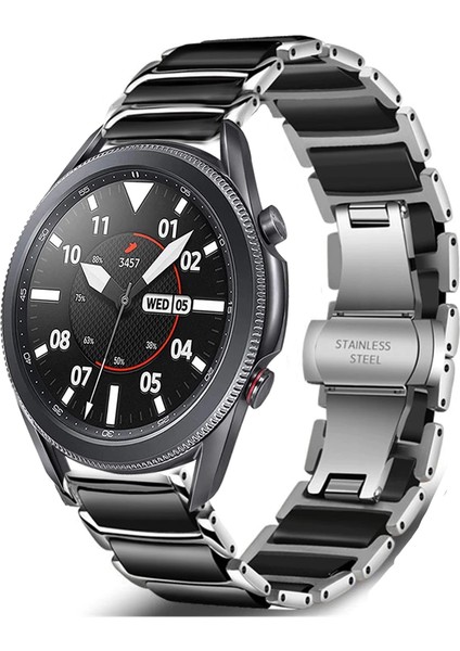 Samsung Galaxy Watch Gear S2 / 3 41mm Kordon Çerçeveli Seramik Metal Kordon fiyatları