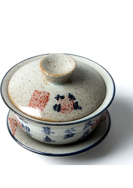 120 ml Çin Kaligrafi Gaiwan Çay Çömlekçilik Tureen Için Kapaklı Teaware Kung Fu Çay Töreni Set Kahve Kupalar Kaseler Chawan | Çay Tureen (Yurt Dışından)