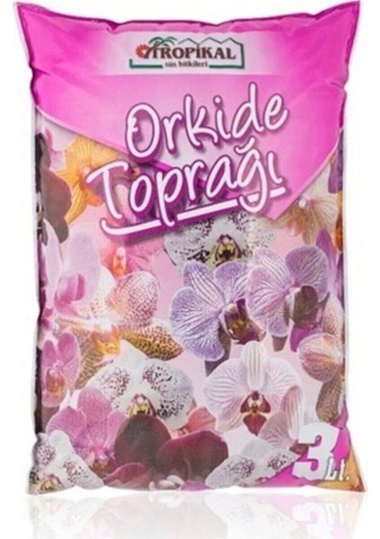 Orkide Toprağı 3 Litre, Vitaminli Orkide Toprağı, Orkide Çiçeklendirme Toprağı Orkide-Toprak