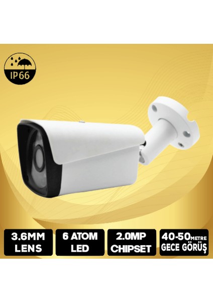 Clk C-300 2MP Full HD 6 Atom LED Gece Görüşlü Bullet Kamera