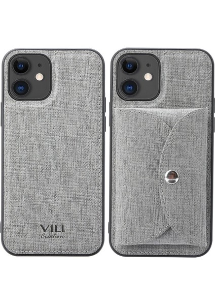 Vılı Apple İphone 12 Mini Için T Serisi Ayrılabilir Manyetik Deri Kaplamalı Tpu Kılıf - Gri (Yurt Dışından)