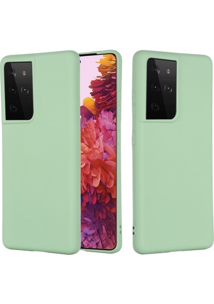 Samsung Galaxy S21 Ultra Için Darbeye Daynıklı Yumuşak Sıvı Silikon Telefon Kılıfı (Yurt Dışından)