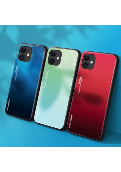 Hello- U Apple İphone 12 Mini 5.4 Inç Uyumlu Degrade Renk Temperli Cam + Pc + Tpu Telefon Kılıfı - Mavi / Siyah (Yurt Dışından) fırsatları