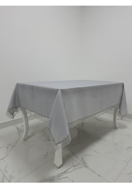 Paris Jakarlı Kumaş Güpürlü Gri Masa Örtüsü Dikdörtgen 160*220 cm - 962 fiyatları
