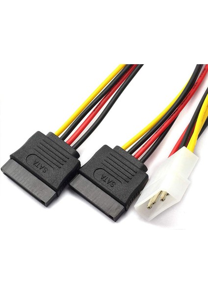 4 Pinli Erkek Ide Molex TO15 Pin Dişi Çift Sata Güç Kablosu 30 cm fırsatları
