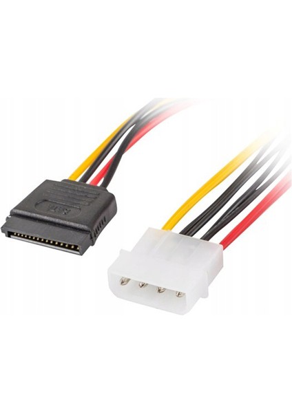 4 Pinli Erkek Ide Molex TO15 Pin Dişi Sata Güç Kablosu 30 cm