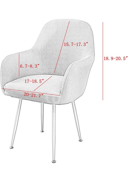 Jakarlı Yemek Sandalye Slipcovers Yemek Odası Sandalye Koruyucu Kahve (Yurt Dışından)