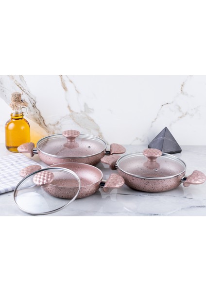 Granit Omlet / Sahan Seti Rose 18*20*22 cm