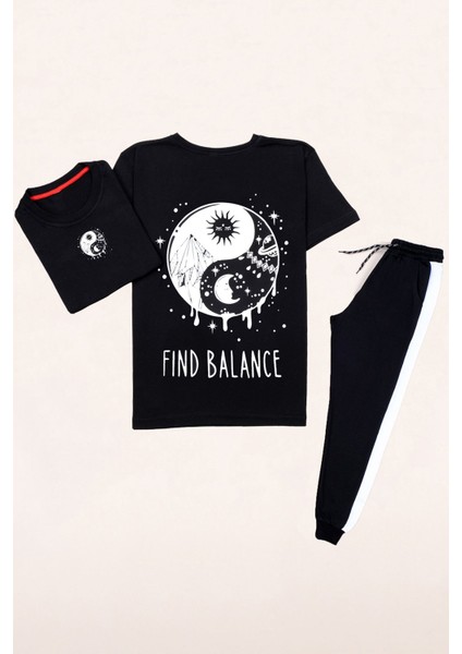 Yingyang Baskılı Eşofman Takımı