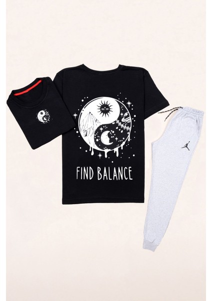 Yingyang Baskılı Eşofman Takımı