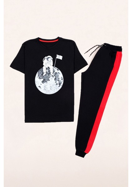 Flag Astronot Baskılı Eşofman Takımı