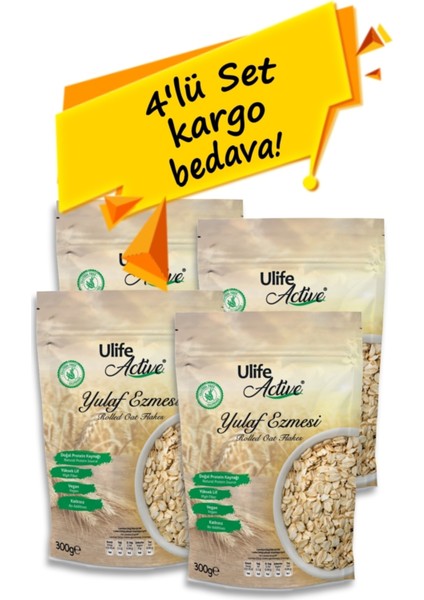 Active Glutensiz Yulaf Ezmesi 300GR. - 4 Adet