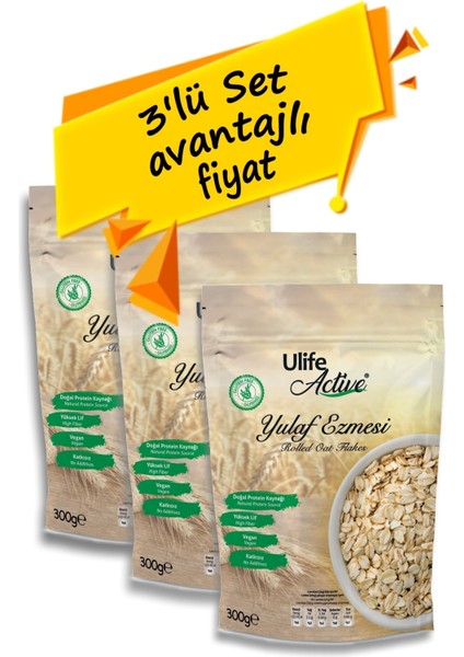Active Glutensiz Yulaf Ezmesi 300GR. - 3 Adet
