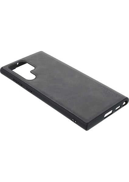 Galaxy S22 Ultra Için Vintage Stil Toza Darbeye Dayanıklı Pu Deri Kaplamalı Tpu Koruyucu Kılıf - Gri (Yurt Dışından) indirimleri