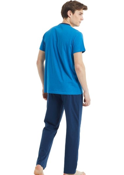 1011B189-001 Gel-Kayano 28 VYaka Normal Bel Düz Mavi Erkek Pijama Takımı