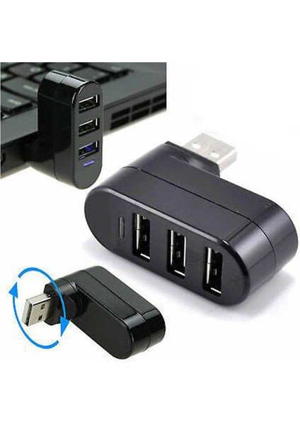 3 Port 180 Dirsek USB Hub Çoğaltıcı Çoklayıcı USB 2.0 Çoklama