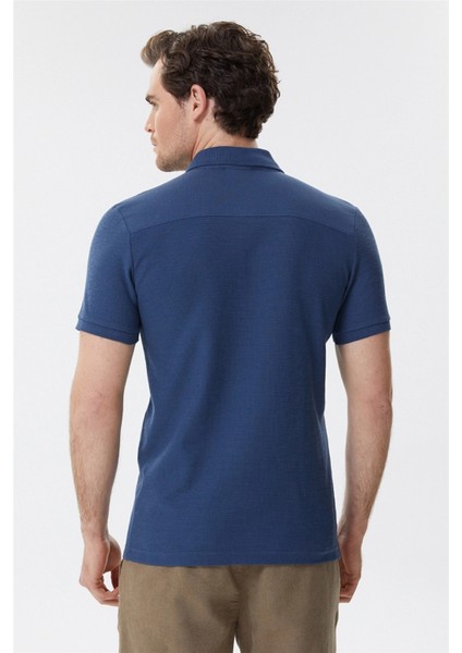 Regular Fit Düz Açık Lacivert Erkek Polo T-Shirt - 222 Lcm 242049 Tylen indirimleri
