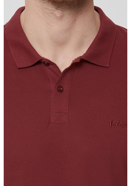 Slim Fit Pike Desenli Bordo Erkek Polo T-Shirt - 224 LCM 242057 Twins