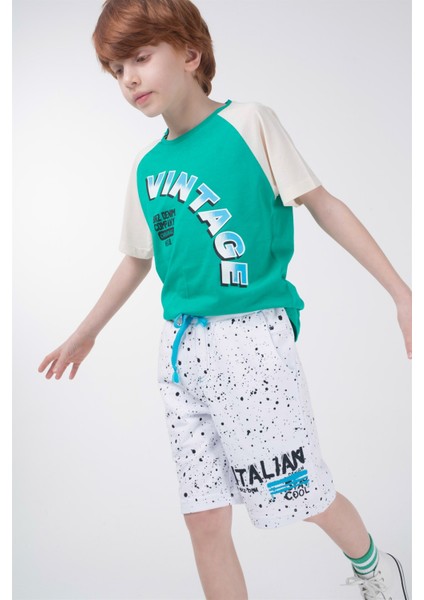 Reglan Kollu Baskılı Erkek Çocuk Kısa Kollu T-Shirt fiyatları