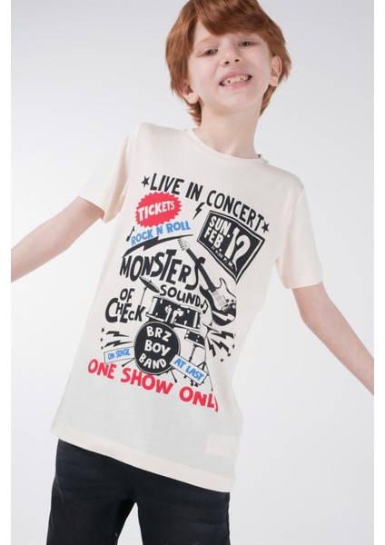 Baskılı Erkek Çocuk Kısa Kollu T-Shirt