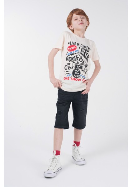 Baskılı Erkek Çocuk Kısa Kollu T-Shirt