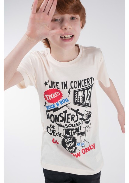 Baskılı Erkek Çocuk Kısa Kollu T-Shirt
