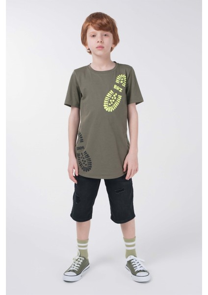 Baskılı Erkek Çocuk Kısa Kollu T-Shirt