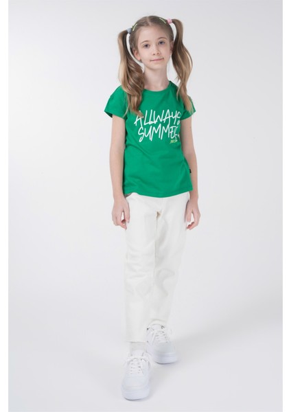 Baskılı Kız Çocuk Kısa Kollu T-Shirt fiyatları