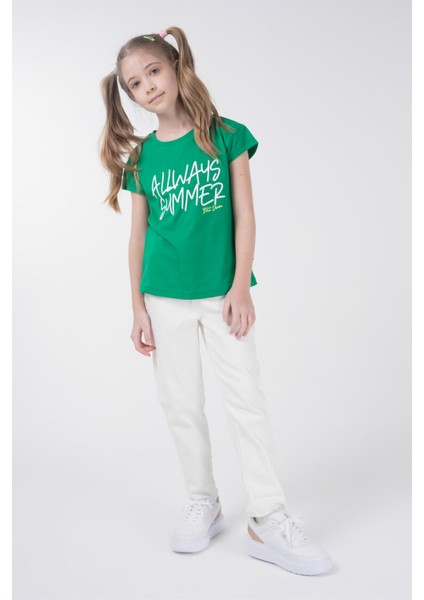 Baskılı Kız Çocuk Kısa Kollu T-Shirt modelleri