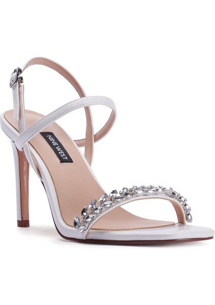 Tellu 2fx Beyaz Kadın Topuklu Sandalet