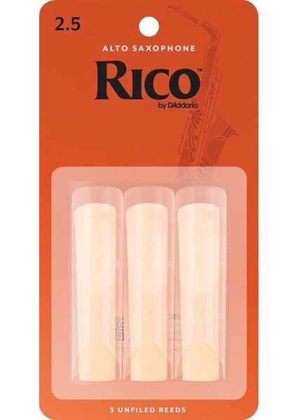 Rico RJA0325 Alto Saksafon Kamışı No:2,5 3&apos;lü Paket