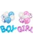 Cinsiyet Partisi Girl Boy Mavi Pembe Konfetili Balon Demeti 1